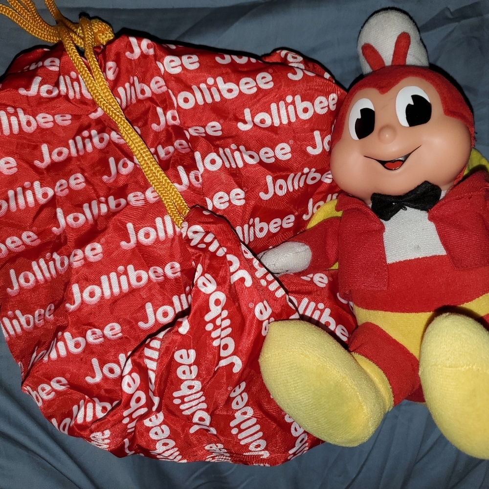JOLLIBEE DOLL 9" PLUSH TOY drawstring bag Limited Edition